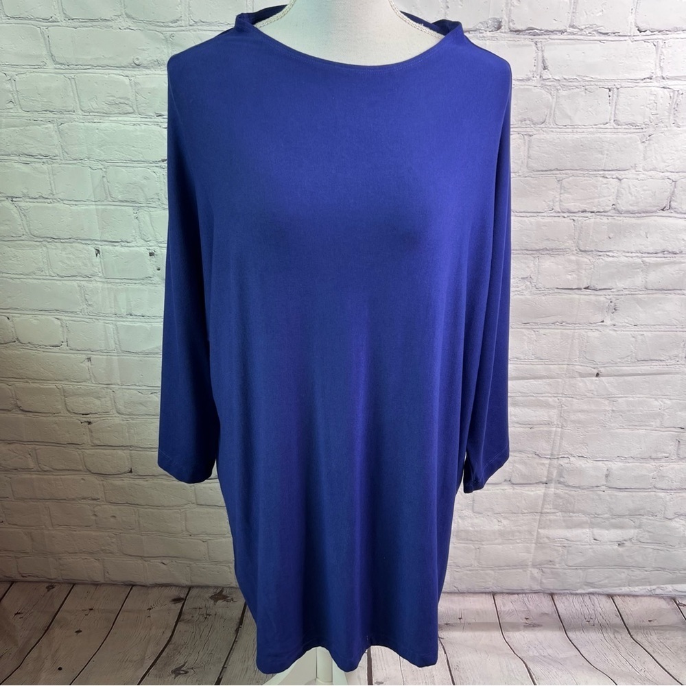 BRYN WALKER Royal Blue Tunic Top XL NWT
